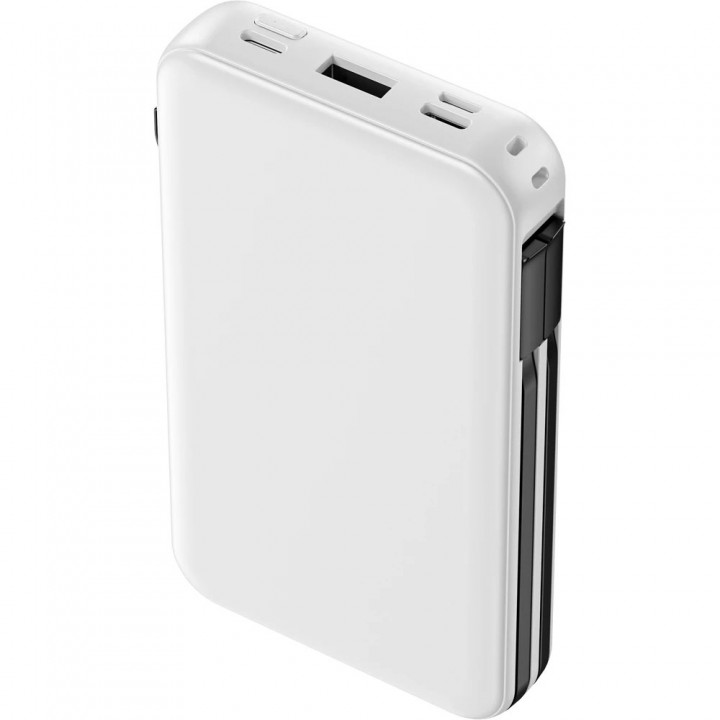 Beyaz MagSafe uyumlu 10000 mAh LCD ekranlı wireless promosyon powerbank